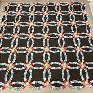 Wedding ring quilt topper